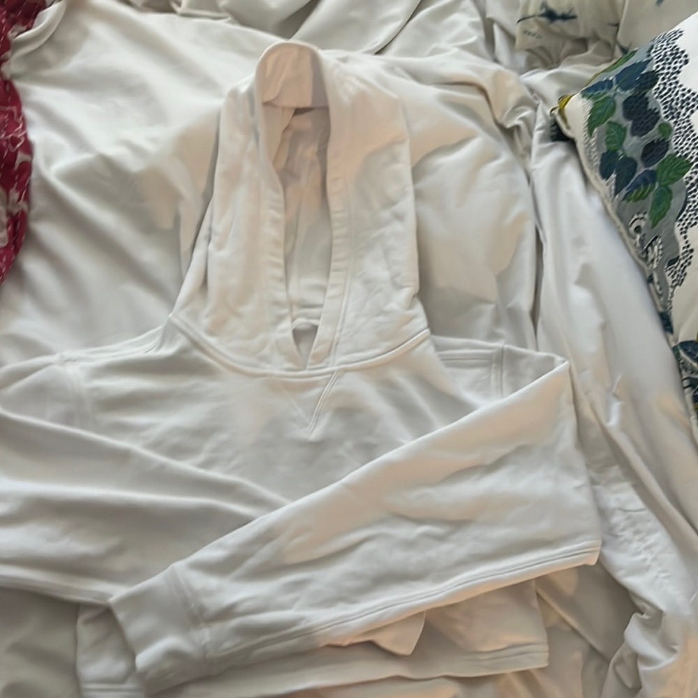 Lululemon cropped white hoodie